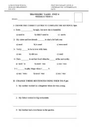 English Worksheet: quiz with used to