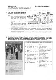 English Worksheet: Directions