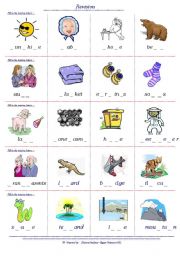 English Worksheet: Vocabulary dictation with so nice pictures
