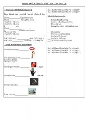 English Worksheet: Present Perfect song -  by U2