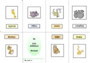 English Worksheet: Mini Pocketbook Zoo Animals