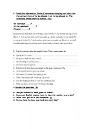 English Worksheet: personal information