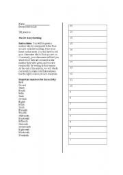 English worksheet: TH Practice - What is your location in the building?