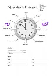 English Worksheet: The time
