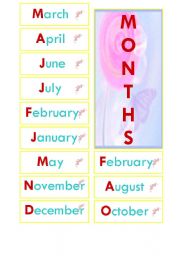 English Worksheet: months 