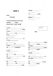 English Worksheet: verb forms