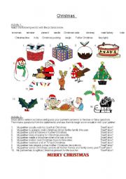 English Worksheet: christmas vocabulary