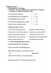 English worksheet: 6th grades exam