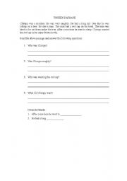 English Worksheet: Unseen Passage