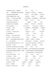 English worksheet: Mixed grammar test