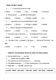 English Worksheet: CONJUCTIONS