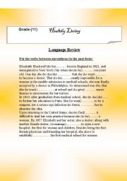 English Worksheet: Healthy diet