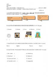 English Worksheet: test