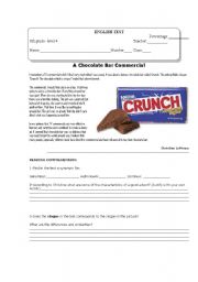 Advertising- A chocolate bar- crunch