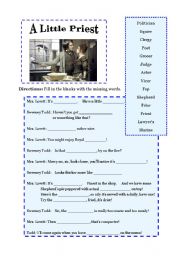 English Worksheet: A Little Priest