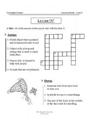 English worksheet: Crossword Puzzle 