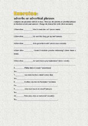 English Worksheet: exercise