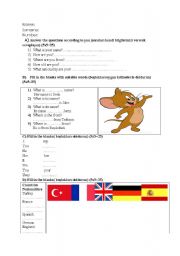 English Worksheet: 5th grade quiz