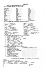 English Worksheet: 1st worksheet