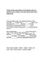 English worksheet: Close activity