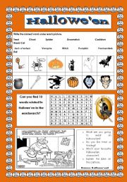 English Worksheet: Halloween