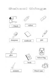 English worksheet: sachool things