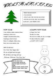 English worksheet: winter