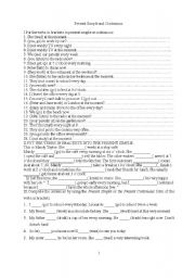 English Worksheet: present simple and present continuous