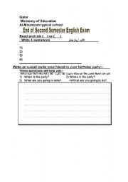 English worksheet: writing