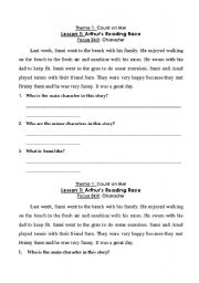 English worksheet: Characters