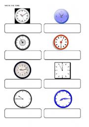 English worksheet: the time