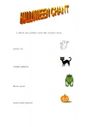 English worksheet: Halloween chant