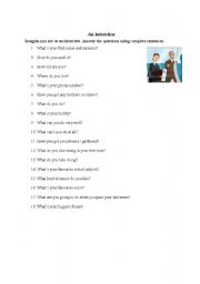 English Worksheet: an interview