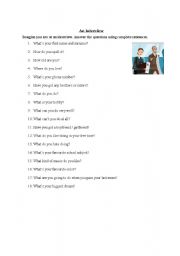 English worksheet: an interview