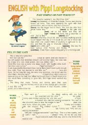 English Worksheet: ENGLISH with Pippi Longstocking