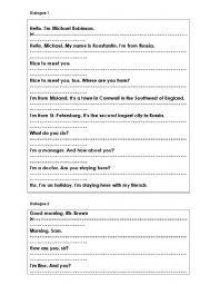 English worksheet: Littlle Conversations
