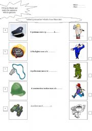 English worksheet: occupations