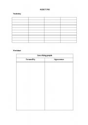 English worksheet: Describing People