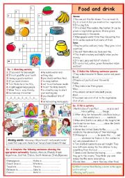 English Worksheet: Food and drink