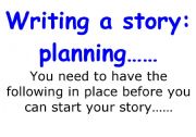 Writing a story