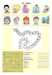 English Worksheet: My family