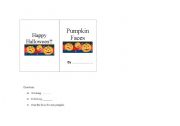 English worksheet: Pumpkin Faces minibook covers