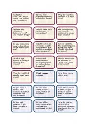 English Worksheet: Conversation cards - social issues