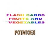 English Worksheet: flash cards vegetables and fruits