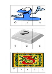 English Worksheet: numbers puzzle