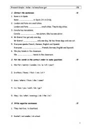 English Worksheet: Grammar test
