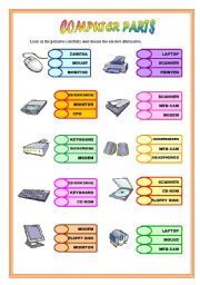 English Worksheet: Computer Parts