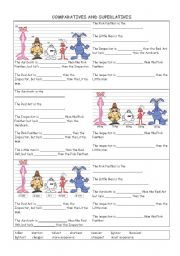 English Worksheet: Comparatives and superlatives