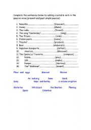 English worksheet: passive voice