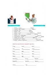 English worksheet: comparatives- superlatives